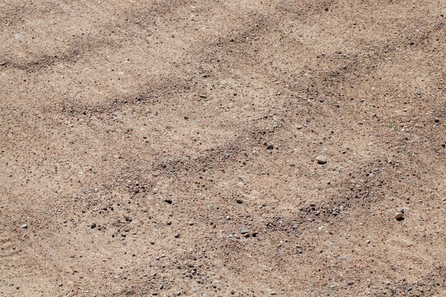 Características em estrada de areia pavimentada na área rural