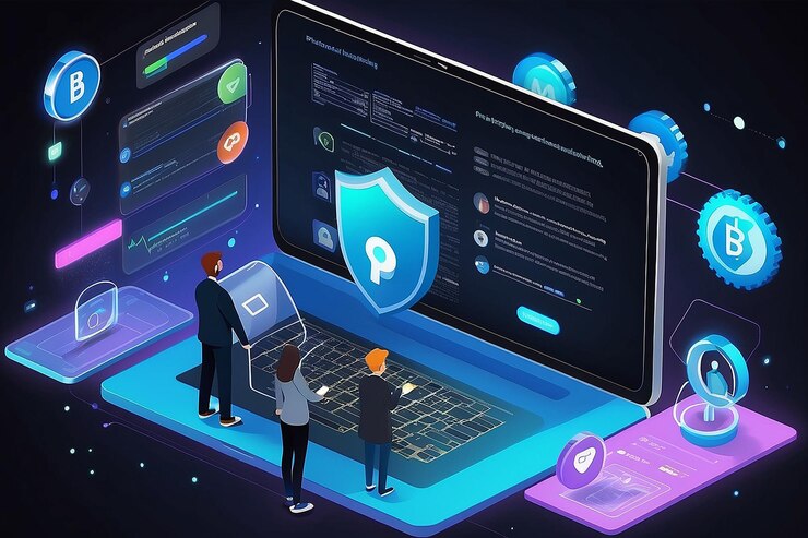 Foto características de privacidad de marketing digital mejoradas por blockchain