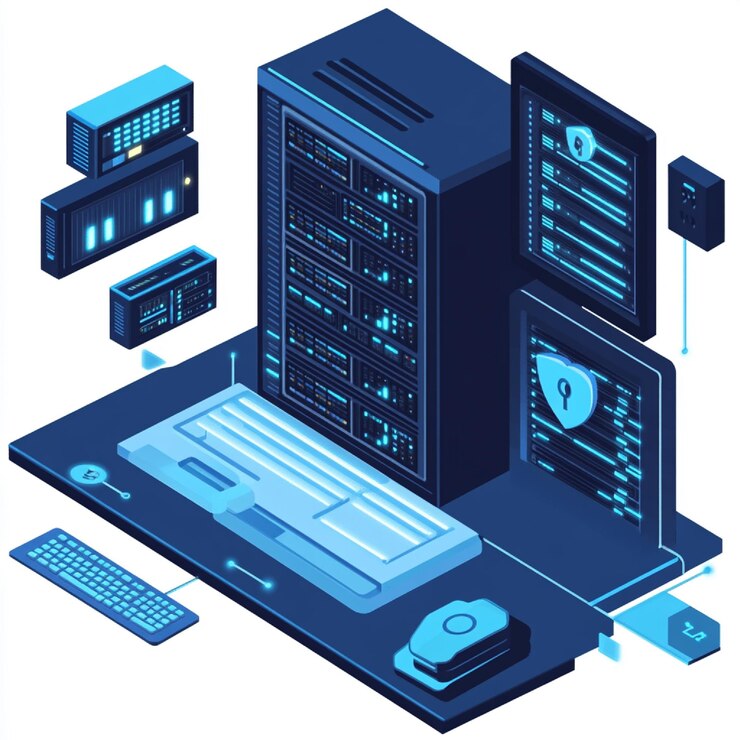 Foto características de seguridad de alojamiento vps
