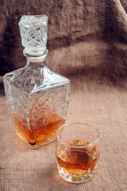 Carafe whisky bourbon scotch brandy rum brandy