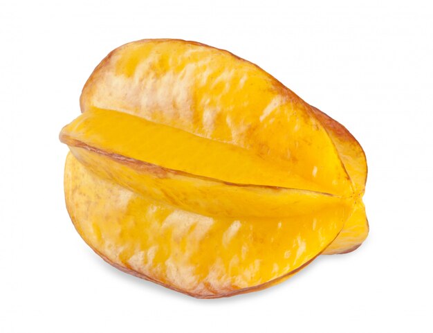 Carambola auf dem Weiß