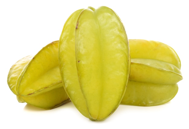 Carambola ou Carambola no fundo branco