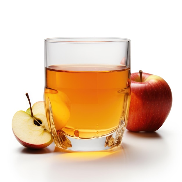 Caramel Apple Cider isolado em fundo branco IA gerativa