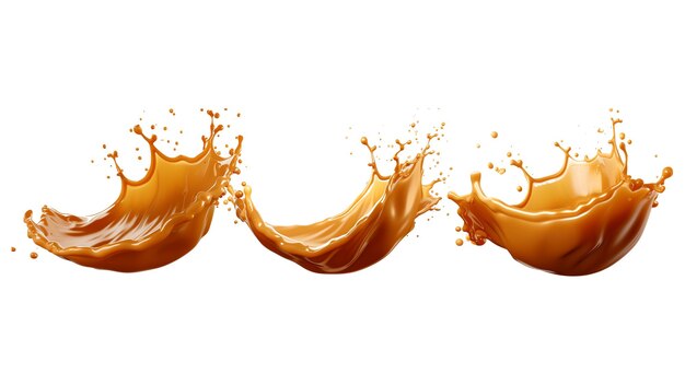 caramel splash descarga png transparente en el estilo de la hipérbole fotorrealista