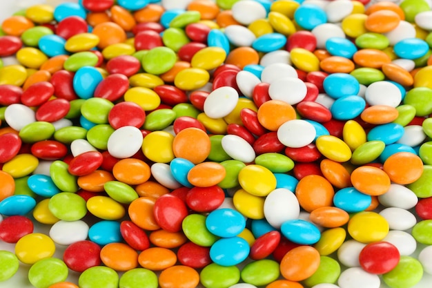 Caramelos de colores de cerca