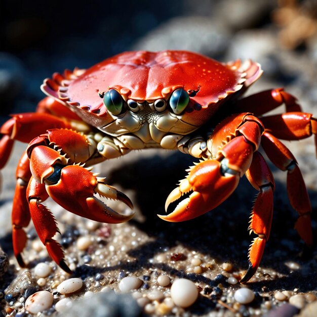 Caranguejo animal selvagem que vive na natureza parte do ecossistema