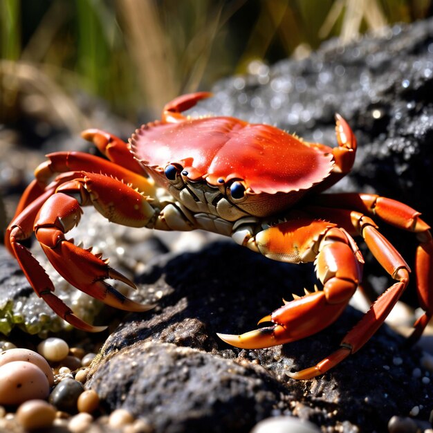 Caranguejo animal selvagem que vive na natureza parte do ecossistema