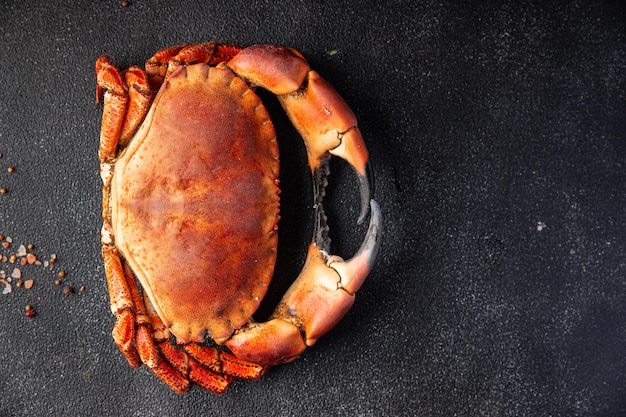 caranguejo frutos do mar marisco cozido refeição fresca comida lanche na mesa cópia espaço comida fundo rústico