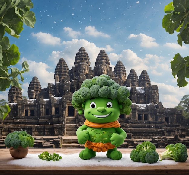 Caráter vegetal na frente de Angkor Wat Camboja