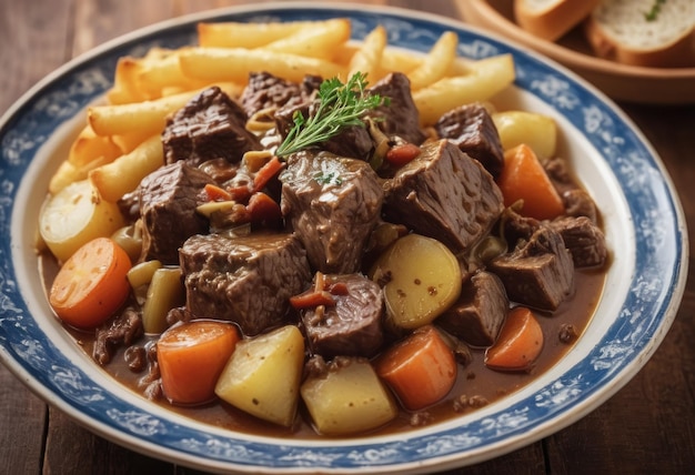 Carbonnade Flamande Un estofado belga de carne de res hecho con cebollas de cerveza