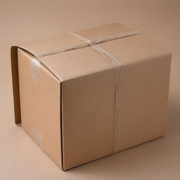 Foto cardboard box ready for packing against a white background