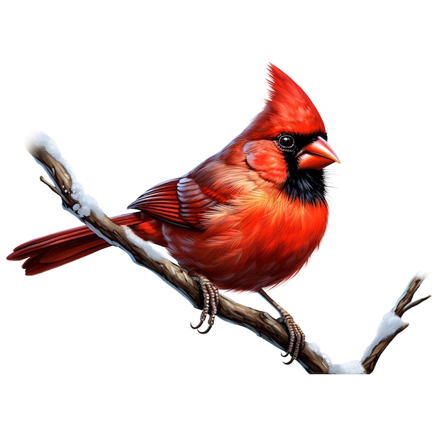 Cardeal do Norte Pintura em aquarela Arte de pássaro Aquarela Pássaro Cardeal do Norte ilustração