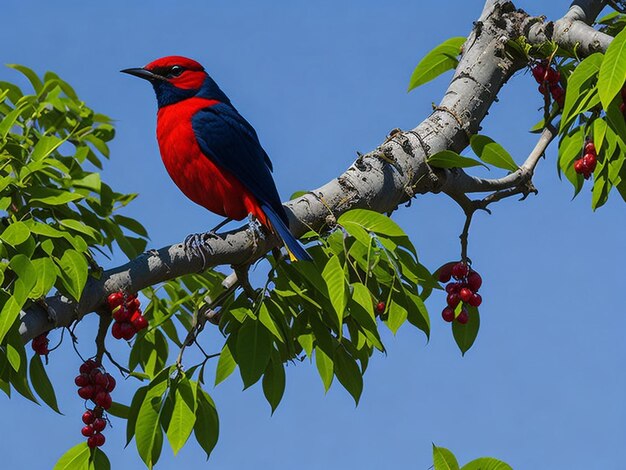 Cardenal muda en rama