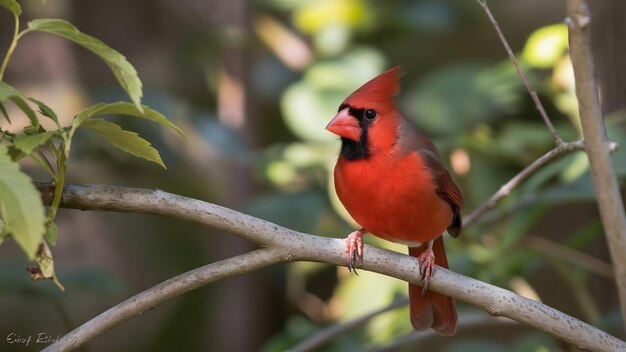 Cardenal del Norte en una rama