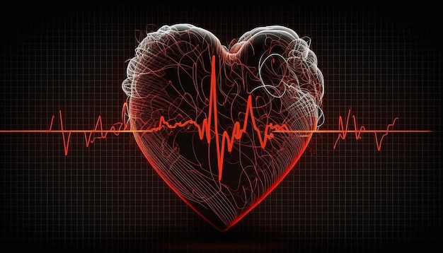 Cardiograma amor coração generative ai