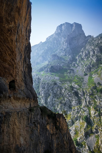 Cares trail ruta del Cares en Picos de Europa Asturias España