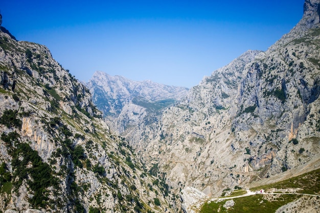 Cares trail ruta del Cares en Picos de Europa Asturias España