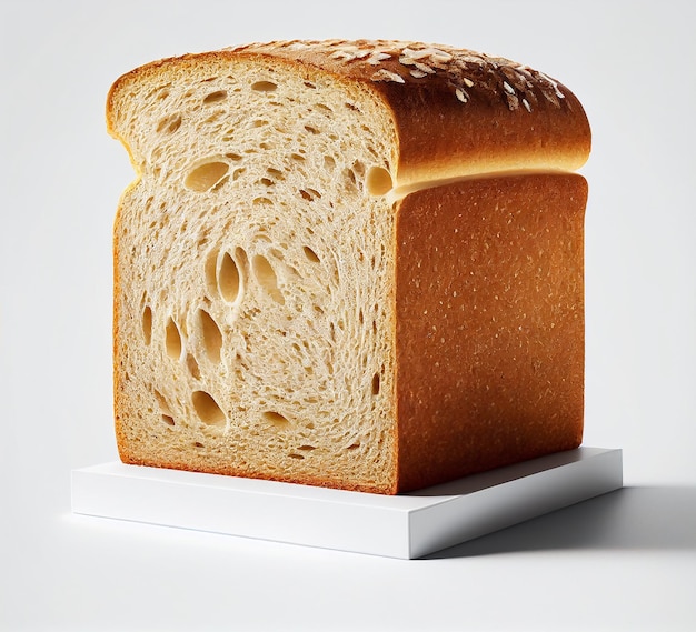 carga de pão no fundo branco