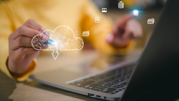 Carga de documentos desde la carpeta Abre la carpeta de archivos con documentos en blanco voladores Transferencia de datos de copia de seguridad Compartir archivos Concepto de transferencia de documentos