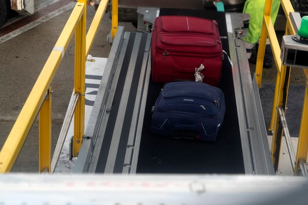 Carga de equipaje en avión