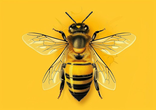 Foto la caricatura de la abeja