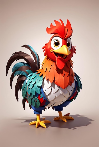 Foto caricatura al estilo del gallo