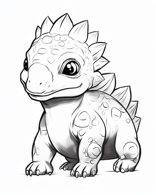 Una caricatura de un dinosaurio