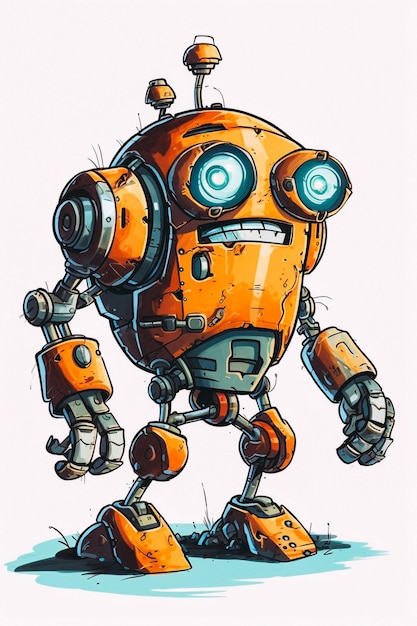 Una caricatura de un robot