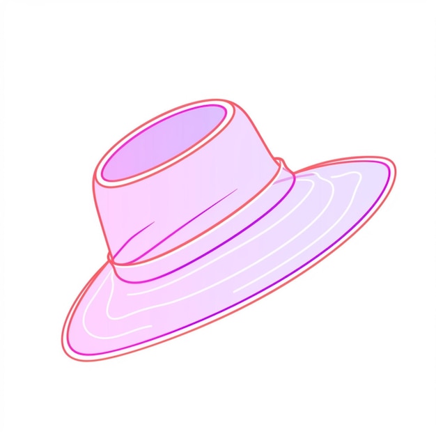 una caricatura de un sombrero con un sombrero de borde ancho generativo ai