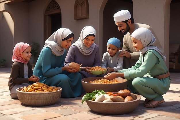 Foto caridad para la familia