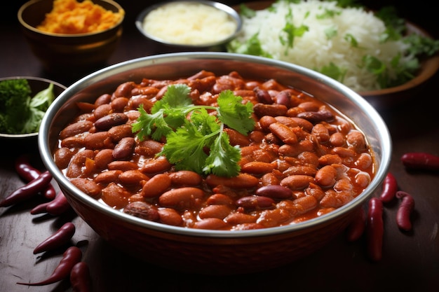 Caril de feijão ou rajma ou rajmah comida indiana