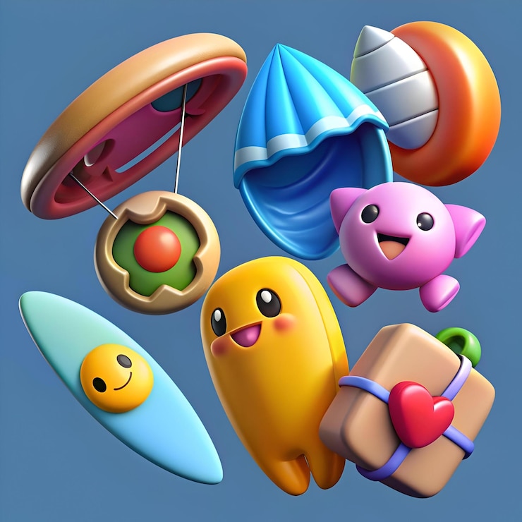 Foto cariñosos personajes de dibujos animados en 3d en un diseño lúdico perfecto para aplicaciones infantiles, sitios web y marcas