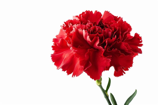 Foto carnation rojo de elegancia aislado en blanco puro ar 32 c 25