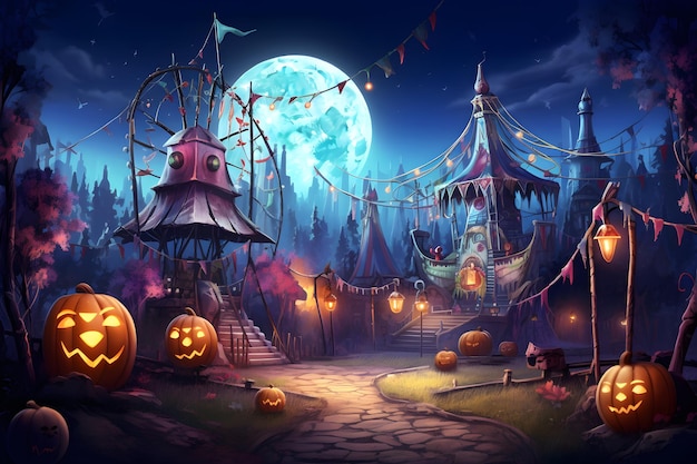 carnaval de circo de halloween