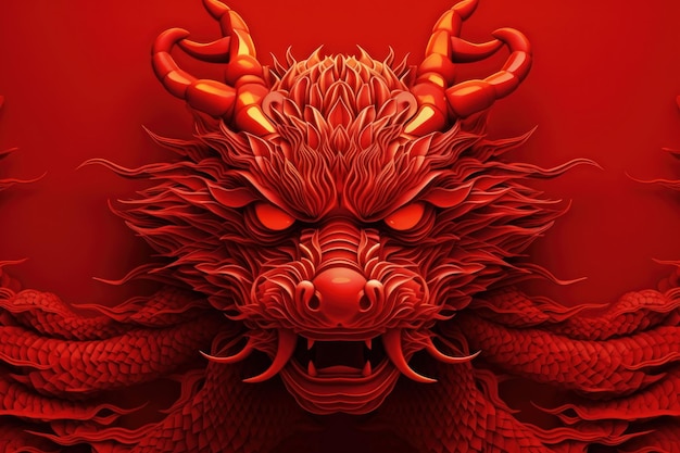 Carnaval de máscara de cabeça de dragão chinês Gerar Ai