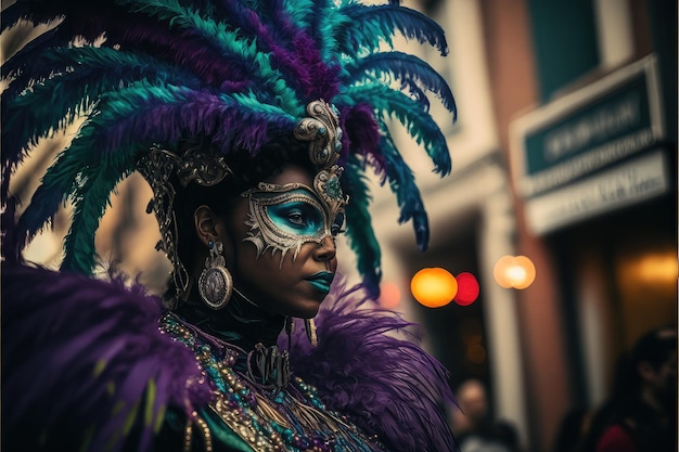 Carnaval do Rio Carnaval Dançarina do Rio Carnaval Brasil máscara trajes detalhados cores mulheres tropicais