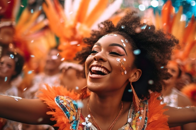 Carnaval no Rio de Janeiro Brasil Desfile de Samba Generative AI