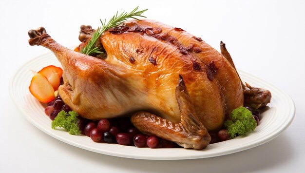 Foto carne al horno deliciosa celebrar pavo cocinero orgánico comida de temporada relleno de vacaciones cena de navidad asado de acción de gracias comida tradicional aves de corral adornadas