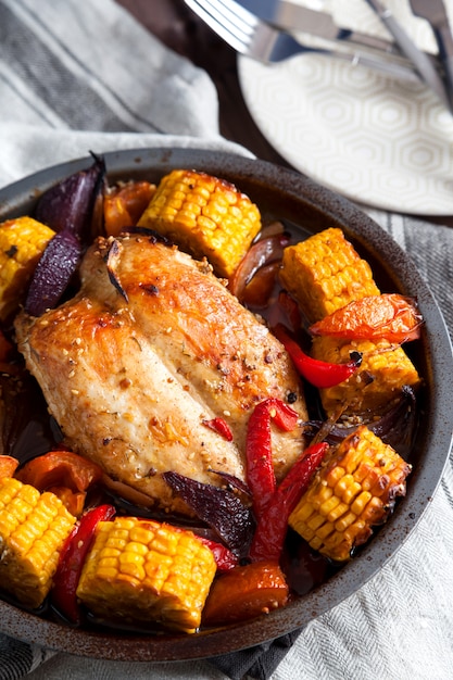 Carne al horno con verduras