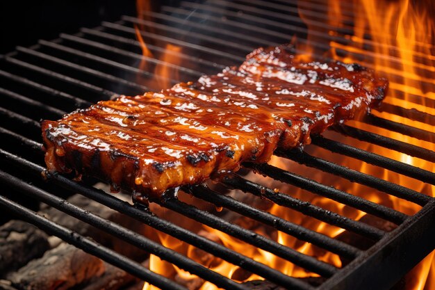 carne asada en la parrilla