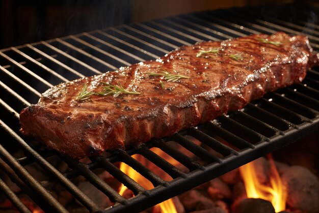 carne asada en la parrilla