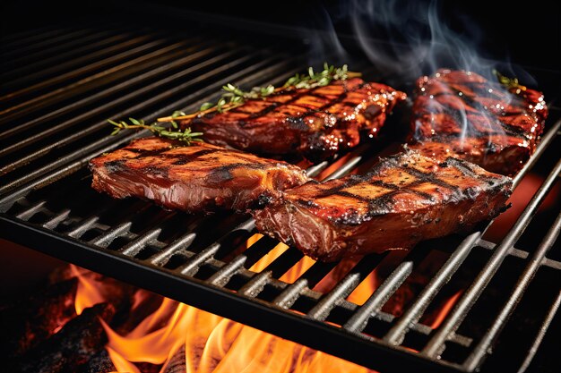 carne asada en la parrilla