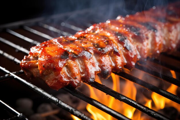 carne asada en la parrilla