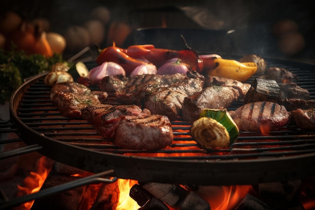 Carne a la brasa a la parrilla Generativa ai