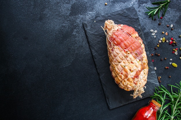 Carne de cerdo en red de asado