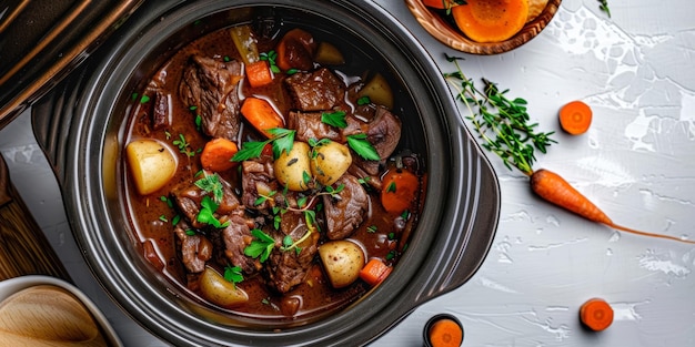 carne com batatas e ervas