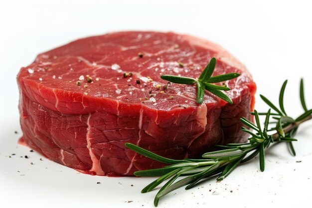 Foto carne crua scotch fillet steak isolado em white clipping path incluído