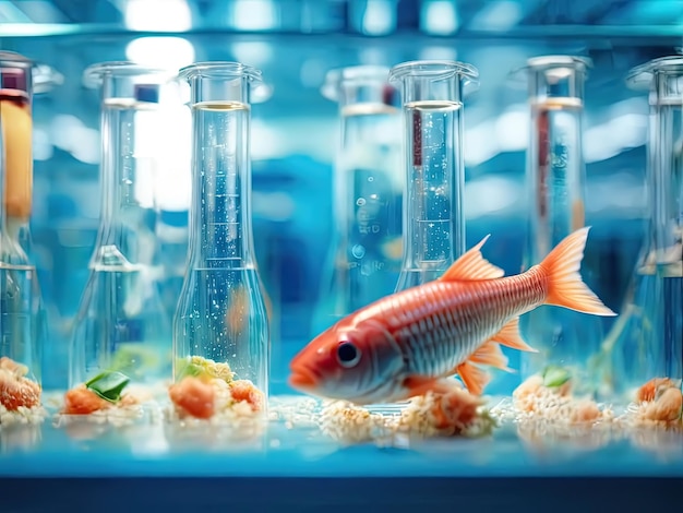 Carne de peixe obtida a partir de células animais Produção de carne artificial cultivada em laboratório