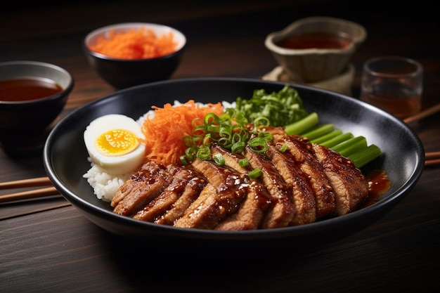 Carne de porco de soja Katsu Donburi