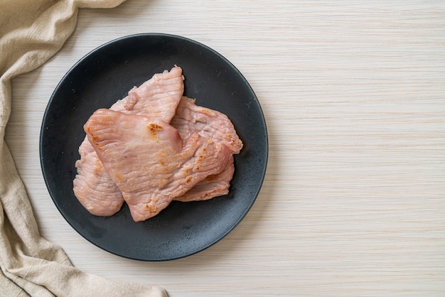 Carne de porco seca ao sol frita no prato